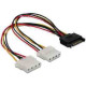 DELOCK Táp átalakító SATA 15pin male - 2x 4pin Molex female 20cm (65159) DELOCK Táp átalakító SATA 15pin male - 2x 4pin Molex female 20cm (65159)