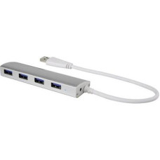4 portos USB hub, alum&iacute;nium, Renkforce 1234385