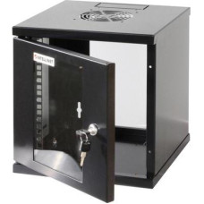 10"-os rack szekr&eacute;ny, h&aacute;l&oacute;zati szerverszekr&eacute;ny, z&aacute;rhat&oacute; ajt&oacute;val, fekete, Intellinet 711692 6 HE (RAL 9005)