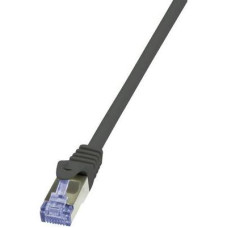 RJ45-&ouml;s patch k&aacute;bel, h&aacute;l&oacute;zati LAN k&aacute;bel CAT 7 S/FTP  [1x RJ45 dug&oacute; - 1x RJ45 dug&oacute;] fekete 0,50m CQ4023S