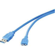 USB 3.0 csatlakozókábel A/mikro B, 0,3 m, Renkforce