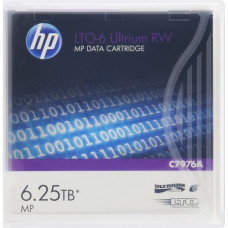 HP Adatkazetta Ultrium LTO-6 6,25TB RW HP LTO-6 Ultrium 6.25TB MP RW Data Cartridge,  6,25 TB Compressed 2,5:1 Supported, Read Speed: 400 MB/sec,  HP C7976A