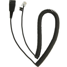 CABLE W/ QD TO RJ10 PLUG SPIRAL CALLMASTER V VI 0.5-2M/PLX A22
