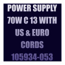 POWER SUPPLY 70W C 13 WITH US & EURO CORDS
