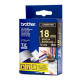 BROTHER TZE-344 LAMINATED TAPE 18MM 8M GOLD ON BLACK BROTHER TZE-344 LAMINATED TAPE 18MM 8M GOLD ON BLACK