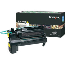 RETURN PROGRAM TONER CARTRIDGE YELLOW 20K PGS F/ X792 RETURN PROGRAM TONER CARTRIDGE YELLOW 20K PGS F/ X792