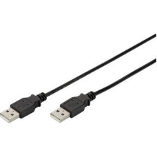 USB k&aacute;bel 1x USB 2.0 dug&oacute; A - 1x USB 2.0 dug&oacute; A 1 m Fekete Digitus
