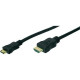 HDMI - Mini HDMI átalakító kábel [1x HDMI dugó 1x HDMI mini C dugó] 3m fekete Digitus  AK-330106-030-S