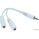 Gembird Adapter Stereo jack male 3.5 mm -- 2 x Stereo jack female 3.5 mm /CCA-415W/ Gembird Adapter Stereo jack male 3.5 mm -- 2 x Stereo jack female 3.5 mm /CCA-415W/
