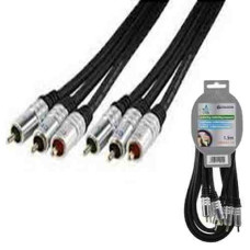 Kab RCA &aacute;rny&eacute;kolt 1,5m 3xRCA - 3xRCA HQAS3811-1.5