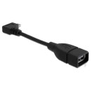 DELOCK Átalakító USB micro-B male to USB 2.0-A female OTG, 90 fokos DELOCK Átalakító USB micro-B male to USB 2.0-A female OTG, 90 fokos