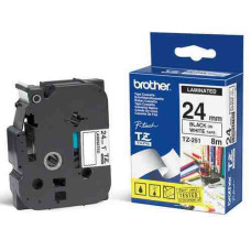 BROTHER Fest&eacute;kszalag TZ251 P-TOUCH 24mm fekete ON WHITE Fest&eacute;kszalag