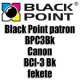 Black Point patron BPC3Bk (Canon BCI-3 Bk), fekete
