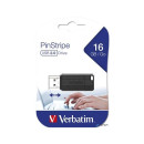 VERBATIM Pendrive, 16GB, USB 3.0, VERBATIM "Pinstripe", fekete