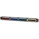 Intellinet Patch panel UTP Cat5e 24-portos RJ45 19'' 1U színes modulokkal 513678