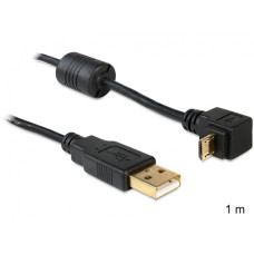 DELOCK Cable USB-A male USB micro-B male angled 90° up / down 1m DELOCK Cable USB-A male USB micro-B male angled 90° up / down 1m
