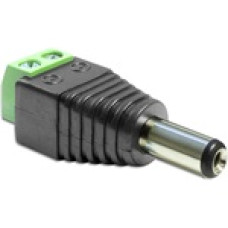 Delock DC 5,5x2,1mm - Terminal block 2pin M/F adapter fekete