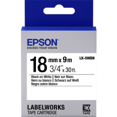 EPSON - SUPPLIES OTHER (S5 S6 U1) TAPE - LK5WBN STD BLK/WHT 18/9  C53S655006