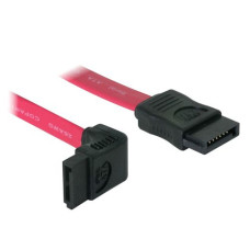 DeLOCK (84354) SATA 2.0 k&aacute;bel 22cm piros L  (SATA anya - SATA anya)