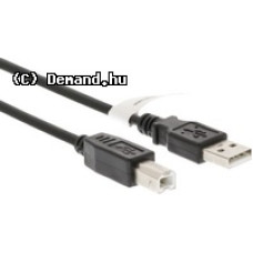 USB 2.0 k&aacute;bel A t&iacute;pus&uacute; apa - B t&iacute;pus&uacute; apa, 2 m, fekete VLCT60100B20