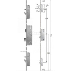 180 °-ban billenő kampós nyelvvel, 25mm mély, 5 csapos kulcs, króm C2022500 180 °-ban billenő kampós nyelvvel, 25mm mély, 5 csapos kulcs, króm C2022500