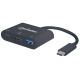 Manhattan USB-C 3.1 multiport adapter - HDMI/USB-A/USB-C fekete 152037