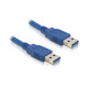 Delock USB 3.0 A M/M adatkábel 1m kék
