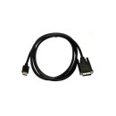 OEM DVI-D - HDMI M/M video jelkábel 2m fekete