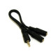 OEM 2 Jack 3,5mm <,->, 1 Jack 3,5mm F/M audió kábel OEM 2 Jack 3,5mm <,->, 1 Jack 3,5mm F/M audió kábel