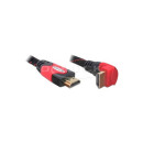 Delock HDMI 1.4 M/M video jelkábel 2m 90°-os csatlakozó Delock HDMI 1.4 M/M video jelkábel 2m 90°-os csatlakozó