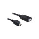 Delock USB A - USB mini B 5pin F/M adatkábel 0.5m fekete Delock USB A - USB mini B 5pin F/M adatkábel 0.5m fekete