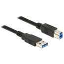 Delock Cable USB 3.0 Type-A male  USB 3.0 Type-B male 5m black 85070