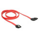 Delock 6 Gb/s SATA-kábel egyenes csatlakozódugóval  jobbra nézo SATA, 70 cm, piros, fém 83970