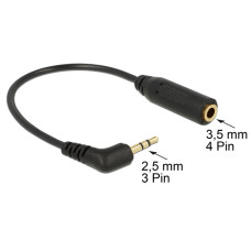 Delock Audio Cable Stereo jack 2.5 mm 3 pin male Stereo jack 3.5 mm 4 pin female angled 65674 Delock Audio Cable Stereo jack 2.5 mm 3 pin male Stereo jack 3.5 mm 4 pin female angled 65674