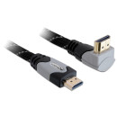 Delock High Speed HDMI-kábel típusú Ethernet – HDMI A dugós  HDMI A dugós derékszögű 4K 2 m 82994