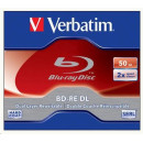 1x5 Verbatim BD-RE Blu-Ray 50GB 2x Speed, White Blue Surface JC 43760