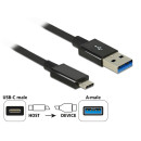 DELOCK kábel USB 3.1 Gen 2 Type-C male to USB Type-A male Premium, 1m 83983