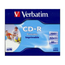 Verbatim CD-R írható CD lemez 700MB matt nyomtatható normál tok
