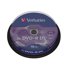 Verbatim DVD+R írható két rétegű DVD lemez 8,5GB 10db hengeres Verbatim DVD+R írható két rétegű DVD lemez 8,5GB 10db hengeres