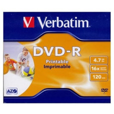 Verbatim DVD-R írható DVD lemez 4,7GB matt szélesen nyomtatható normál tok Verbatim DVD-R írható DVD lemez 4,7GB matt szélesen nyomtatható normál tok