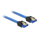 Delock Cable SATA 6 Gb/s receptacle straight-SATA receptacle straight 10cm blue 84976