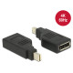Delock Adapter, mini Displayport 1.2-es csatlakozódugó Displayport-csatlakozóhüvely, 4K, 90 fokban 65626 Delock Adapter, mini Displayport 1.2-es csatlakozódugó Displayport-csatlakozóhüvely, 4K, 90 fokban 65626