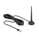 Delock LTE / GSM / UMTS antenna SMA-dugó 3 dBi irányítatlan, rögzített, mágneses talppal és csatlako 12416
