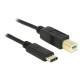 Delock Kábel USB Type-C™ 2.0 dugó USB 2.0 B-típusú dugó 2,0 m fekete 83330 Delock Kábel USB Type-C™ 2.0 dugó USB 2.0 B-típusú dugó 2,0 m fekete 83330
