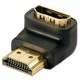 LINDY HDMI M/F felfele forduló adapter, fekete LINDY HDMI M/F felfele forduló adapter, fekete