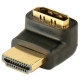LINDY HDMI M/F lefele forduló adapter, fekete