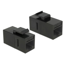 Delock Keystone modul, RJ45-aljzat RJ45-aljzat, Cat.6 UTP, fekete 86381 Delock Keystone modul, RJ45-aljzat RJ45-aljzat, Cat.6 UTP, fekete 86381