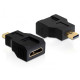 DELOCK Átalakító HDMI + ethernet mini C female to micro D male DELOCK Átalakító HDMI + ethernet mini C female to micro D male