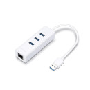 TP-Link UE330 adapter USB 3.0, 1xRJ45 Gigabit + 3 USB 3.0 ports UE330