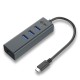 i-tec USB C Metal 3 port HUB Gigabit Ethernet 1x USB C to RJ-45 3x USB 3.0 LED C31METALG3HUB